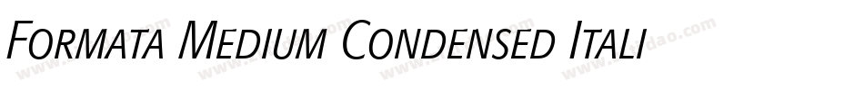 Formata Medium Condensed Italic字体转换